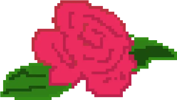  Pixel Art Rose Rose Png Pixel Flower Png