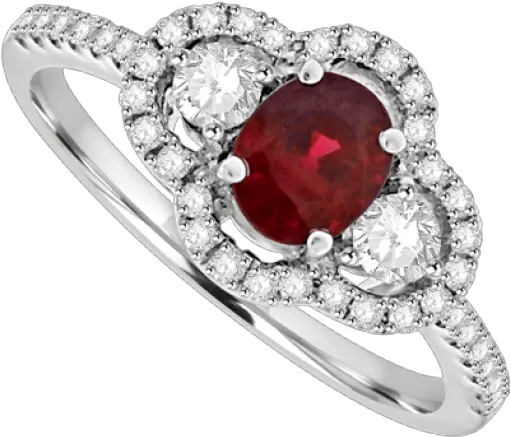  Download Red Stone White Gold Diamond Ring Uk Png Image With Ring Red Ring Png