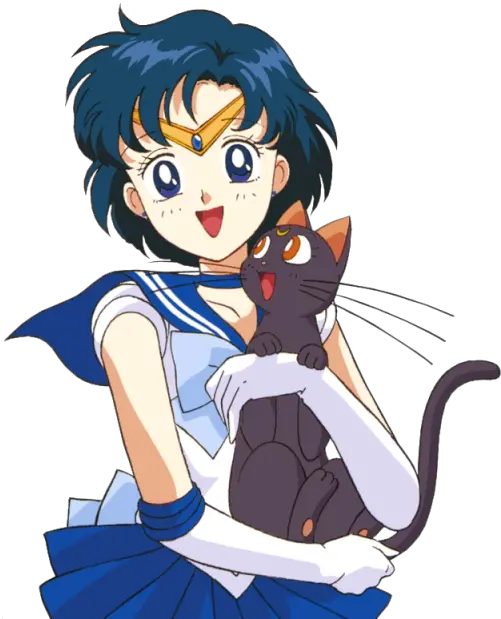  Transparent Sailor Mercury Ami Mizuno Sailor Mercury And Luna Png Sailor Moon Transparent