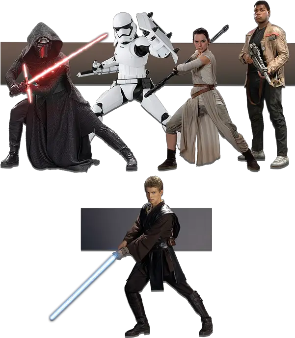  Kylo Ren Tr 8r Rey U0026 Finn Ep Vii Vs Anakin Skywalker Ep Anakin Skywalker Episode 2 Png Kylo Ren Transparent
