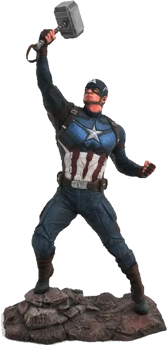  Marvel Gallery Avengers Endgame Captain America Statue Captain America Marvel Gallery Png Captain America Png