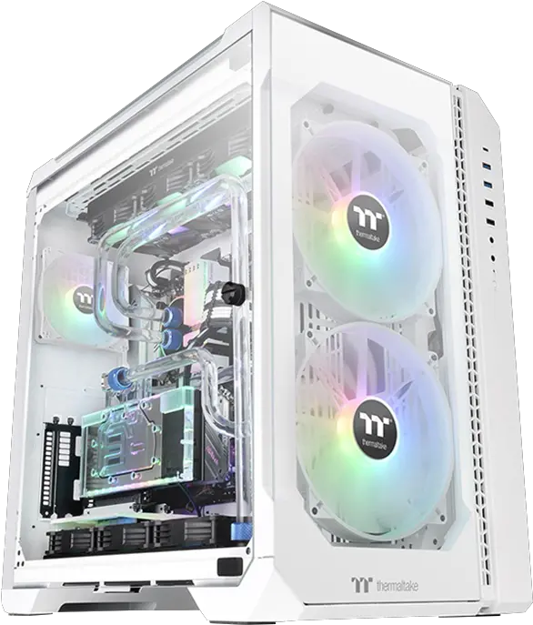  Chama Computers Pc Case Thermaltake View 51 Tg Snow Argb Edition Png Fan Icon On Computer Case