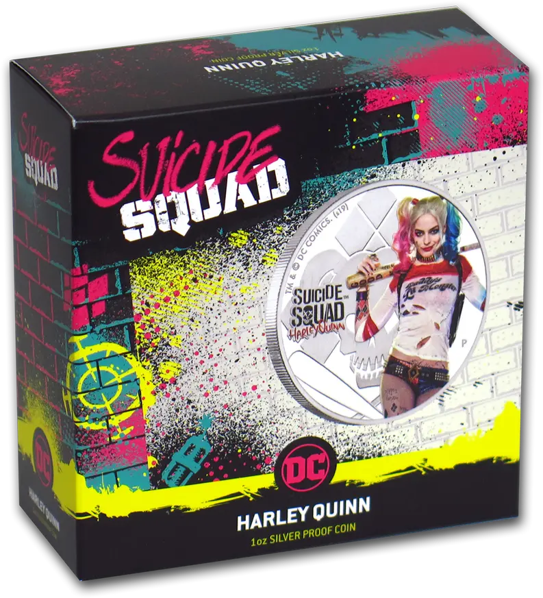  2019 Tuvalu 1 Oz Silver Suicide Squad Harley Quinn Proof Lego Harley Quinn The Suicide Squad Png Dc Icon Harley Statue