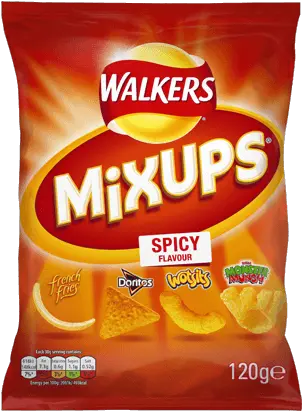  Walkers Mixups Crisps Uk Spicy Mix Up Crisps Png Dorito Logo