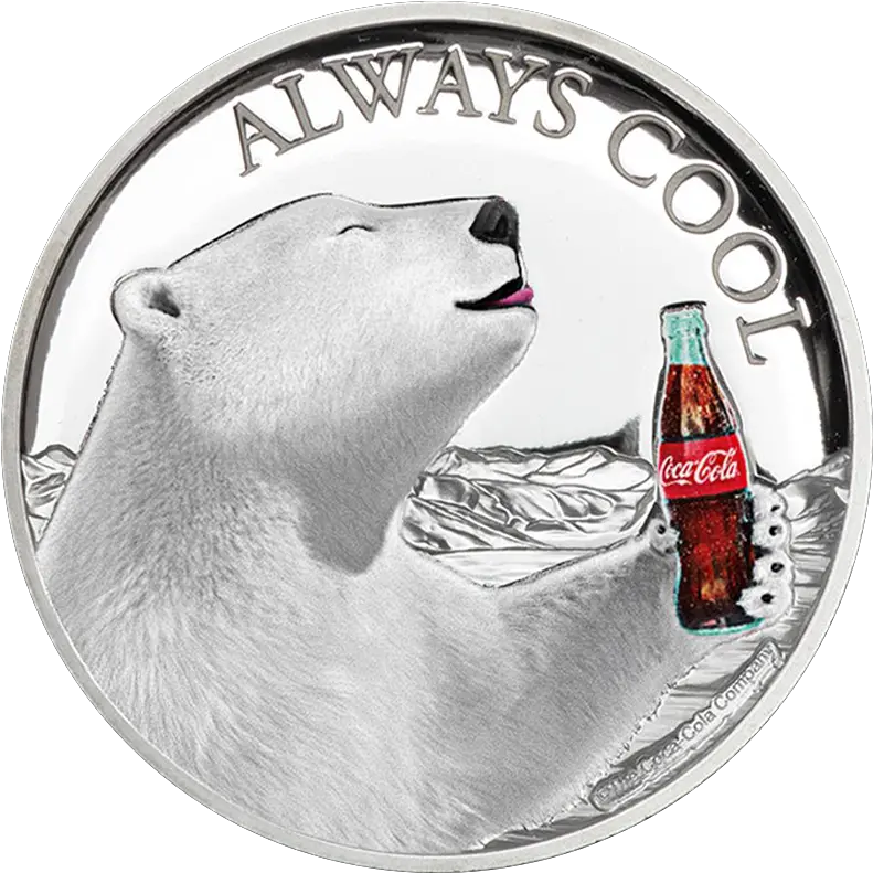  1 Oz Coca Cola Silver Polar Bear Coin 2019 Td Precious Coca Cola Polar Bear 1960s Png Coca Cola Transparent