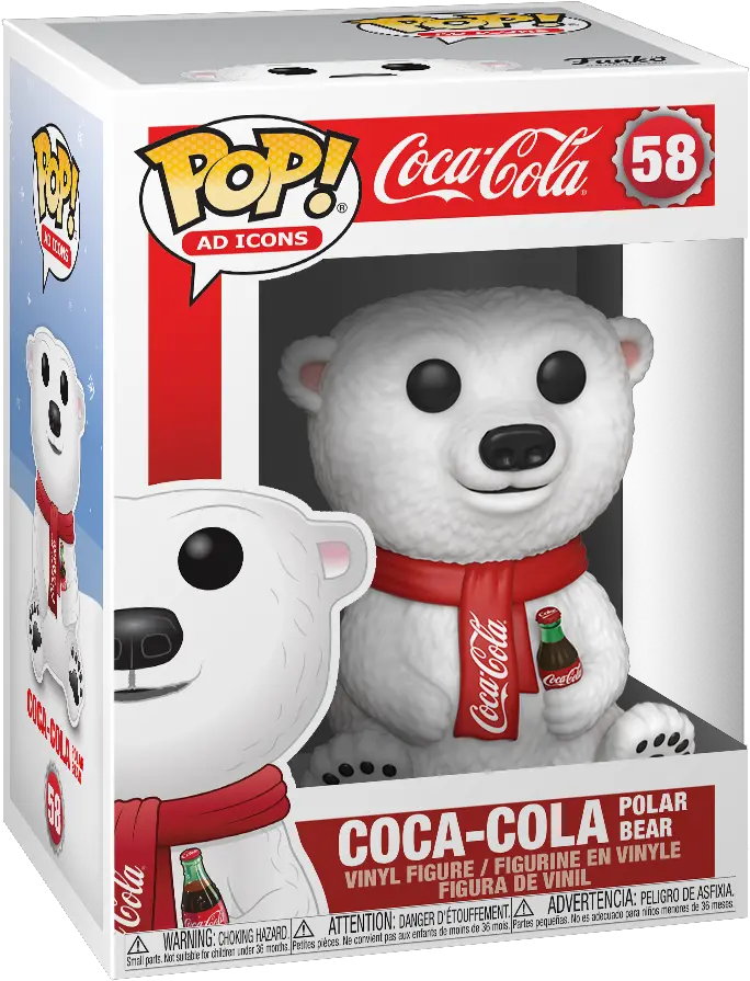  Funko Pop Ad Icons Coca Cola Polar Bear Coca Cola Bear Funko Pop Png Walmart Icon Png