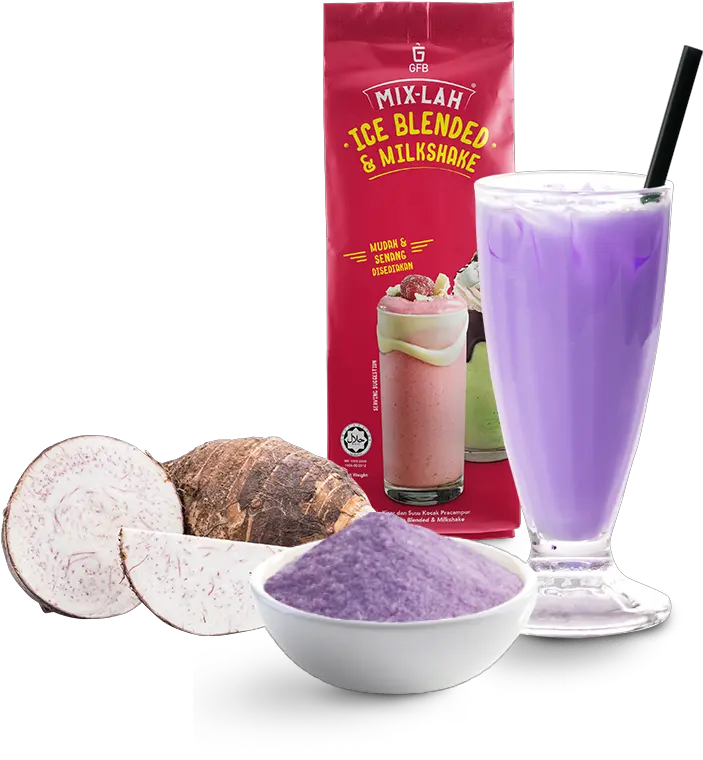  Taro Flavor Powder For Bubble Tea Boba Drink 1kg Halal Mixlah Ice Blended Fruit Product Png Boba Png