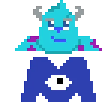  Monsters Inc Pixel Art Maker Pixel Art Minecraft Deadpool Png Monster Inc Png