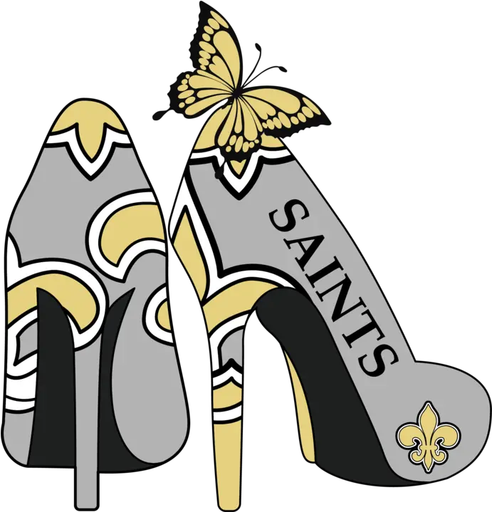  New Orlean Saints Football Sexy High Heels Diva Queen Life Wife Svg Png Clip Art Saints Png