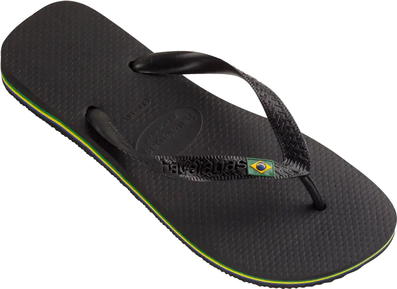  Havaianas Brazil Sandal Black Flip Flop Brazilian Slippers Png Flip Flop Icon