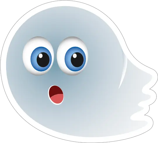  Cute Ghost Emoji Sticker Cartoon Png Ghost Emoji Transparent