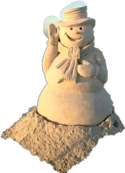  Snowman Sand Sandman Christmas Beach Png Transparent Background