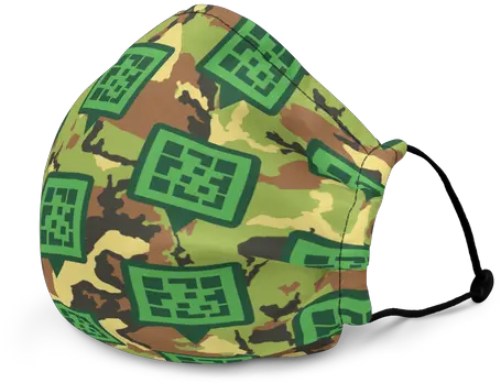  Qr Icon Camo Print Premium Face Mask U2013 Freeze Tag Store Mask Png Camo Icon