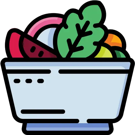  Salad Bowl Food Vegetables Vegan Healthy Free Icon Png