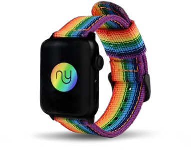  Nyloon Pride Nylon Apple Watch Band Apple Watch Pride Band In Black Png Hex Icon Watch Band