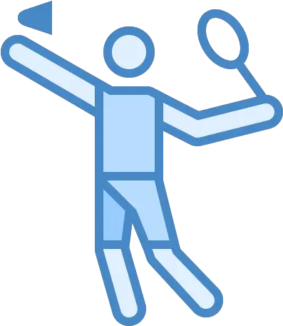  Badminton Player Icon In Blue Ui Style Png 2