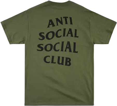  Anti Social Club Assc Army Green Unisex Png Anti Social Social Club Logo