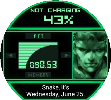  This Smart Watch Theme Lets You Wear The Codec Metal Gear Solid Codec Png Solid Snake Transparent