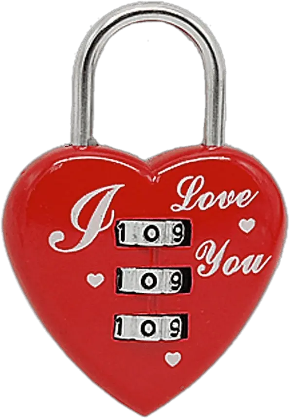  Heart Shaped Combination Lock Transparent Png Stickpng Heart 3 Digit Padlock Padlock Png