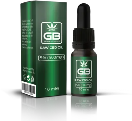  Cbd Oil Drops 5 500mg 10ml Natural Refined George Botanicals Raw Cbd Oil Png Oil Drop Png