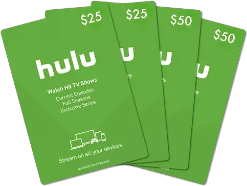  Hulu Gift Card 50 U2013 Giftcardsquare Hulu Live Gift Card Png Hulu Logo Png