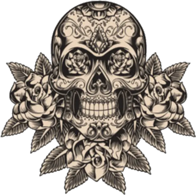  Download Skulls Tattoos Sticker By Detailed Sugar Skull Png Skull Tattoo Png