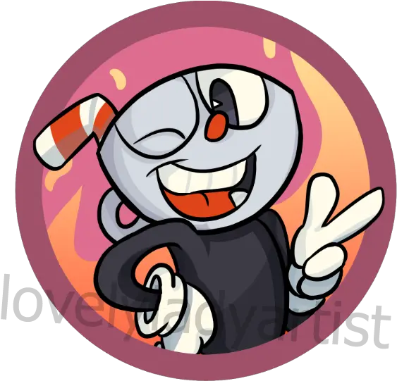  Cuphead Button Lovelyladyartist Online Store Powered By Happy Png Cuphead Logo Png