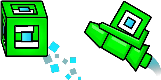  Geometry Dash 3d Player Cube And Ship Geometry Dash 3d Png Geometry Dash Icon Kit