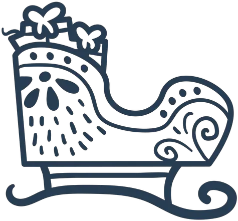  Stroke Side View Santa Sleigh Transparent Png U0026 Svg Vector Side View Of A Sleigh Santa Sleigh Transparent