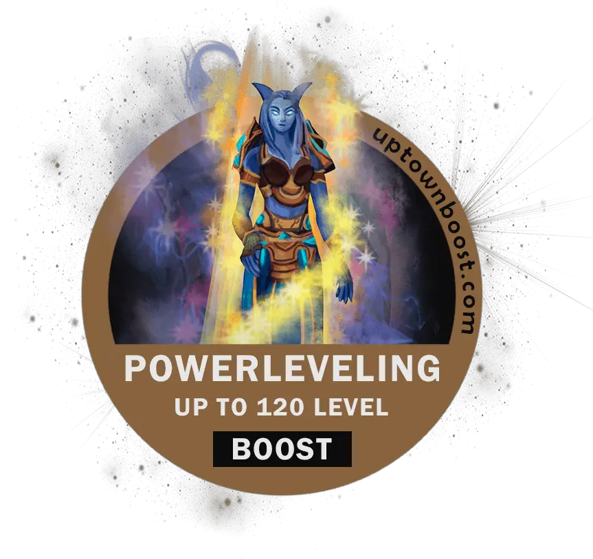  Power Leveling Up To 120 Level Boost Poster Png Battle For Azeroth Logo