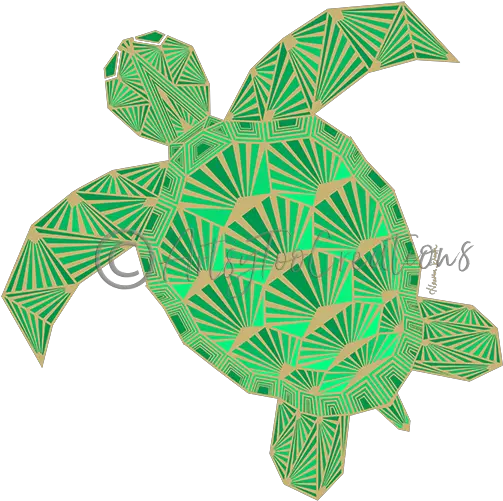  Art Deco Turtle Artsytoo Creations Inc Ridley Sea Turtle Png Turtle Png