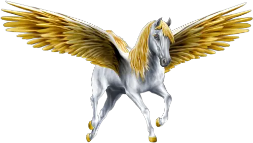  Unicorn With Gold Wings Png Image Pegasus Png Gold Wings Png