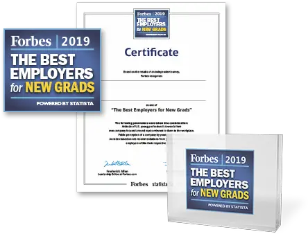  Best Employers For New Grads 2019 Electric Blue Png Forbes Logo Png