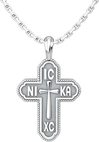  Jesus Christ The King Ic Xc Nika Sterling Silver Pendant And 18 Chain Christian Cross Png Jesus Cross Icon