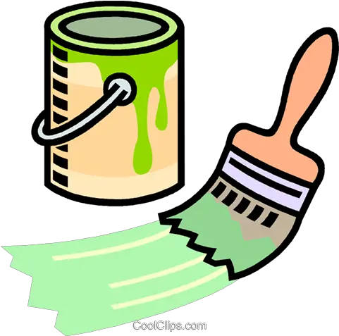  Paint Can Brush Royalty Free Vector Clip Art Painting And Decorating Clipart Png Paint Can Png