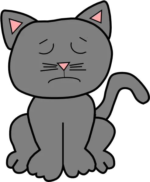  Sad Gray 2 Png Clip Arts For Web Clip Arts Free Png Worried Cat Clip Art Sad Transparent Background