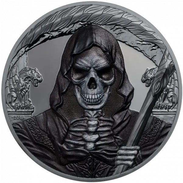  Grim Reaper The Death 1000 Francs 2018 Equatorial Grim Reaper Coin Png Grim Reaper Logo