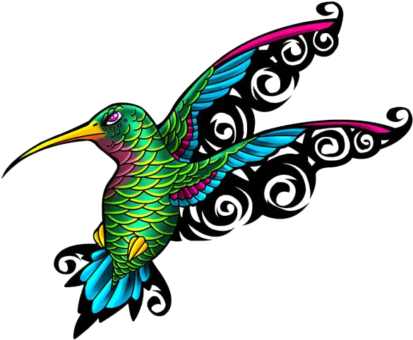  Hummingbird Tattoos Png File All Colorful Bright Hummingbird Tattoos Hummingbird Png