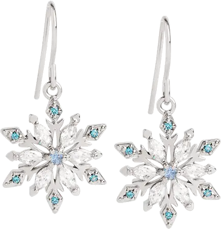  Silver Cz Snowflake Drop Earrings Origami Owl Custom Jewelry Solid Png Silver Snowflake Png