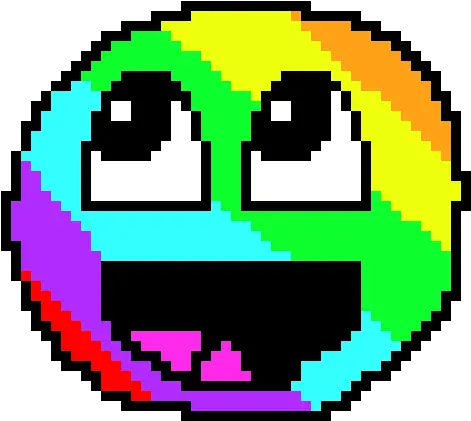  Rainbow Epic Face Final Pixel Art Maker Laughing Crying Emoji Pixel Art Png Epic Face Transparent