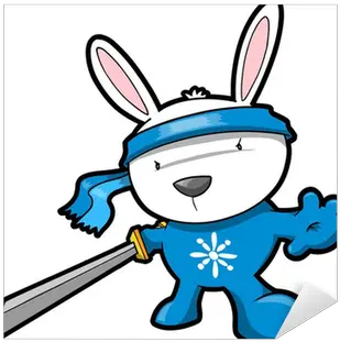  Sticker Cute Bunny Rabbit Ninja Vector Pixersus Rabbit Png Kawaii Bunny Icon