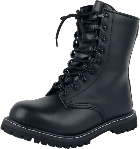  Download Combat Boots Men Boot Black Leather Shaft Height Dr Martens All Black Boots Png Boot Png