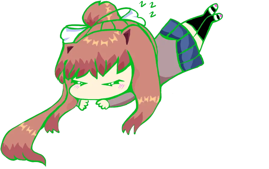  Shh Sheu0027s Sleeping Ddlc Cartoon Png Shh Png