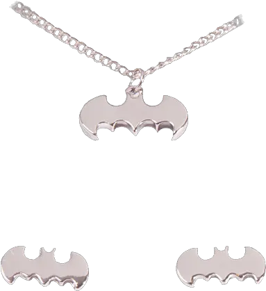  Dc Comics Batman Bat Symbol Necklace U0026 Earring Set Pendant Png Bat Symbol Png