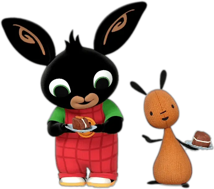  Bing Bunny And Flop Eat Cake Bing Bunny Transparent Png Eat Png