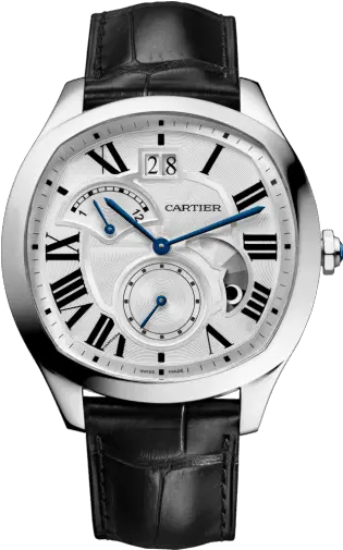  Crwsnm0005 Drive De Cartier Watch Large Date Retrograde Drive De Cartier Second Time Zone Png Steel Png