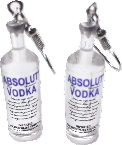  Download Absolut Vodka Bottle Drop Earrings Water Bottle Vodka Earrings Png Vodka Bottle Png