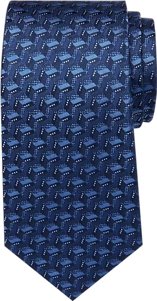  Joseph Abboud Indigo Blue Narrow Tie Geometric Menu0027s Solid Png Tc Icon Classic