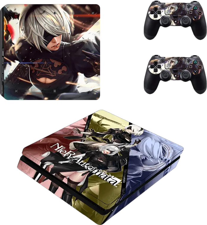  Playstation 4 Slim Decal Skin Vinyl Nier Automata Type 1 Ps4new Ds4 Nier Automata Skin Png Nier Automata Png