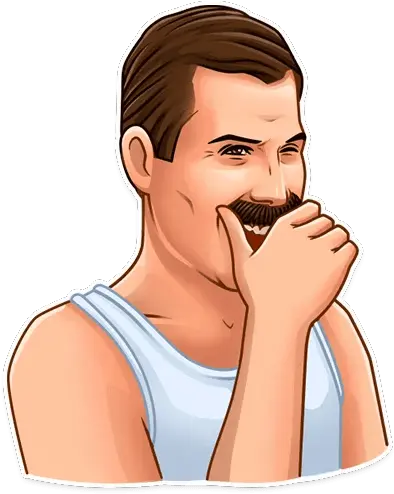  Freddie Stickers Set For Telegram Cartoon Png Freddie Mercury Png